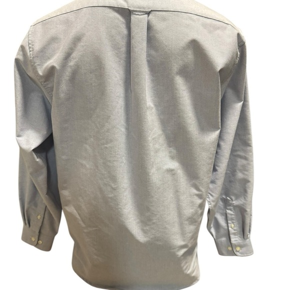 Lands' End Men's Button Dress Shirt Size 20 Gray Speckled Preppy Classic Career - Picture 3 of 11